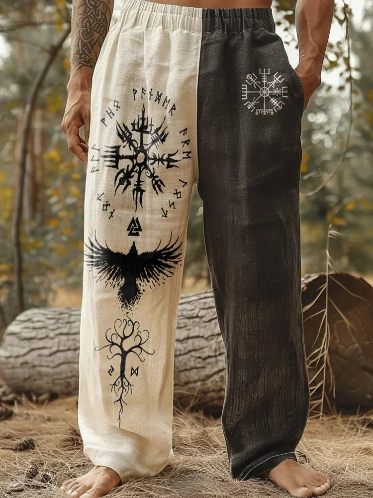 Men's Viking Totem  Printed Casual Pants