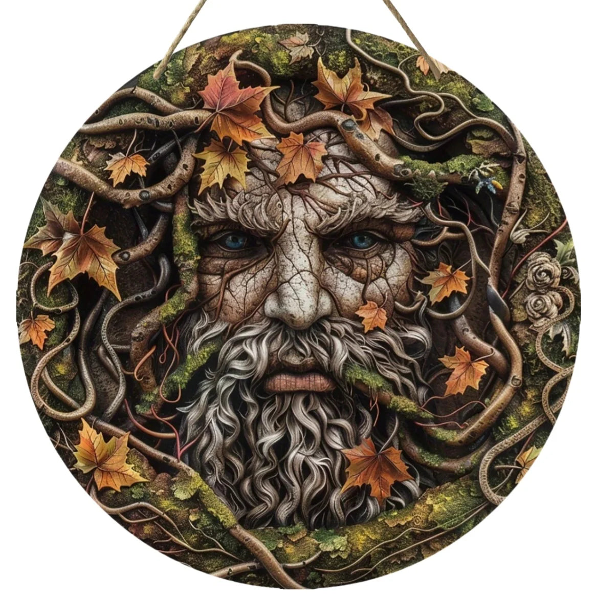 Tree Elf Circular Wooden Sign