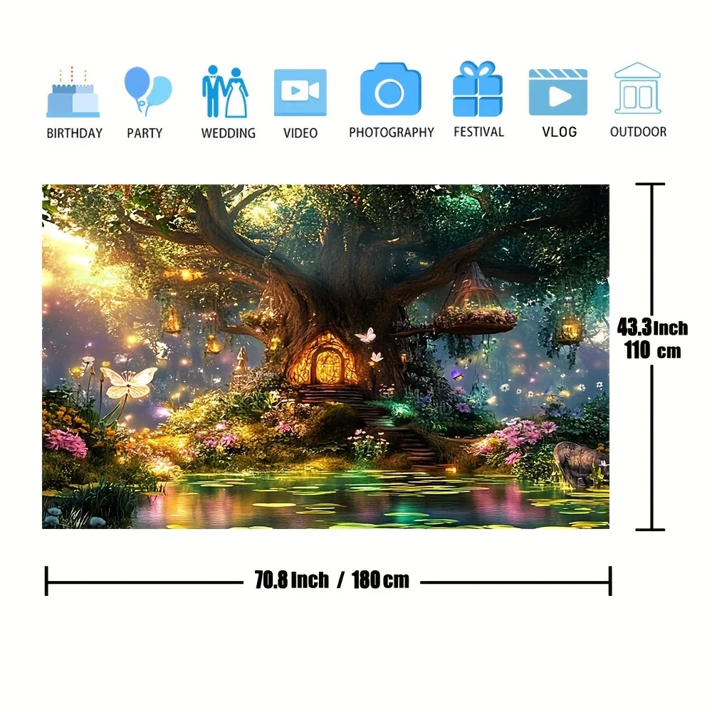 Enchanted Fairy Forest Wall Tapestry