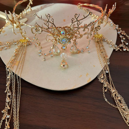 Antique Fringed Hair Crown