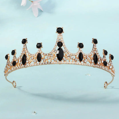 Black Crystal Rhinestone Tiaras