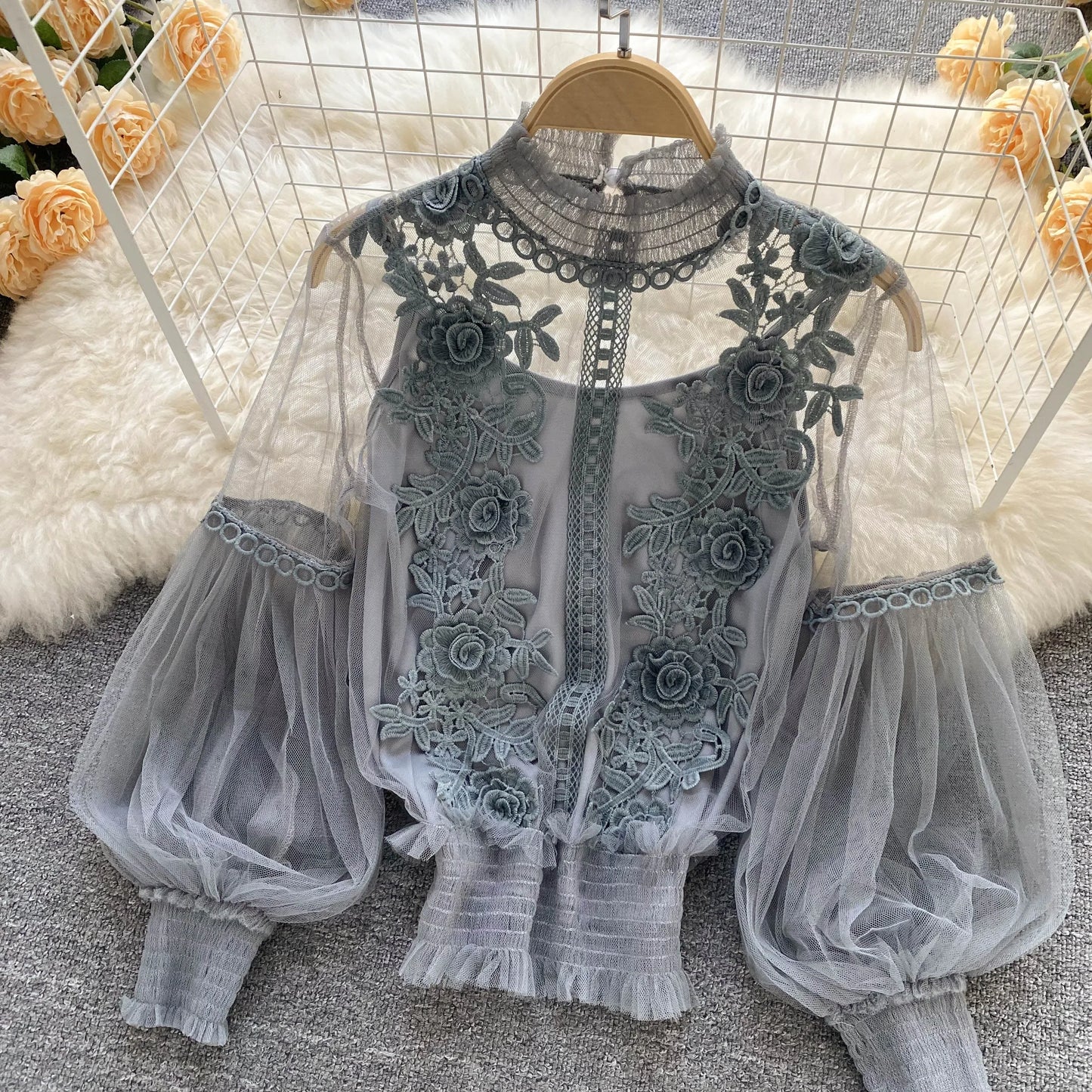 Long Sleeve Blouse Vintage Fashion