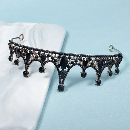 Black Crystal Rhinestone Tiaras