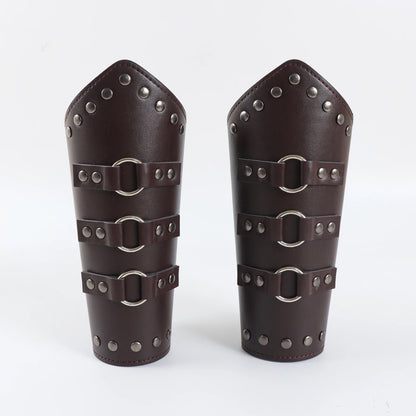 Medieval Leather Armor Arm Warmers