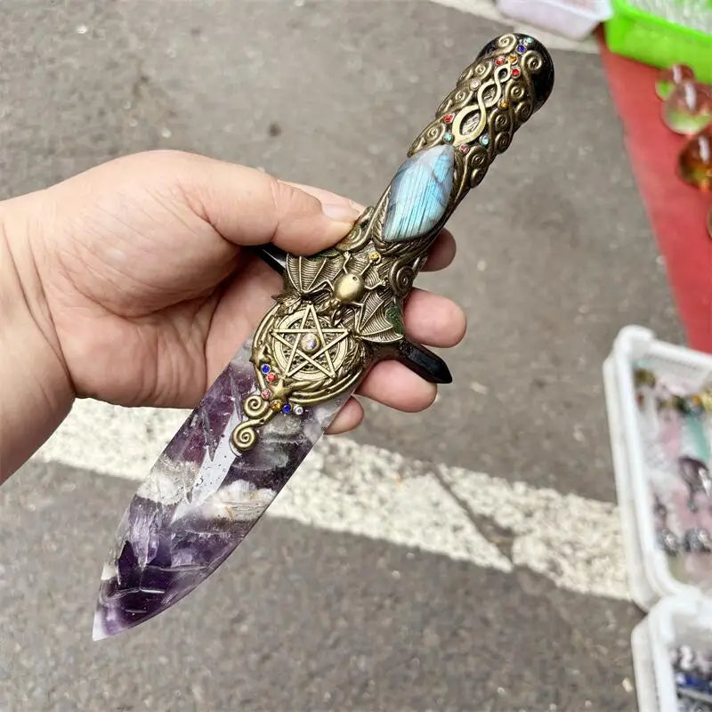 Natural Crystal Quartz Knife Sword