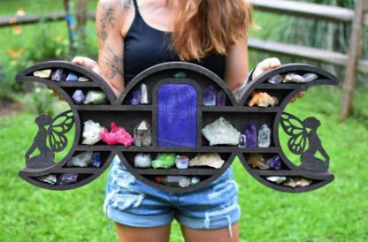 Vintage Witch Hat Crystal Shelf