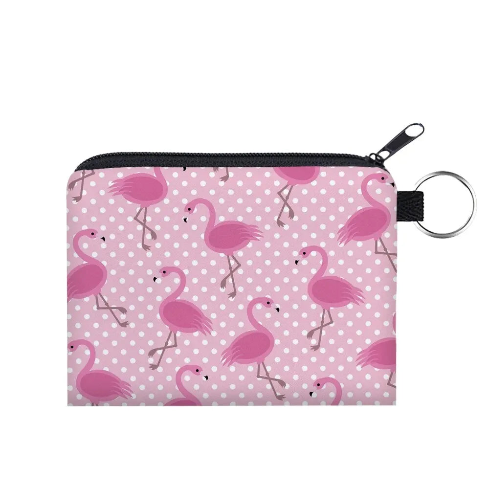 Girl's Coin Purse Digital Print Textured Coin Pouch Multifunctional Large Capacity Key Card Holder Coin Bag For Girls