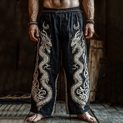 Men's Viking Retro Nordic Totem Two tone  Casual Pants