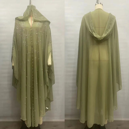Eid Hooded Dress Abaya Women Muslim Party Dresses