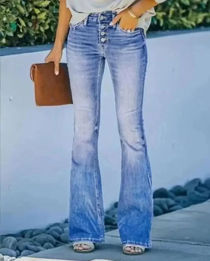 Casual Plus Size Women's Bell Bottom Pants