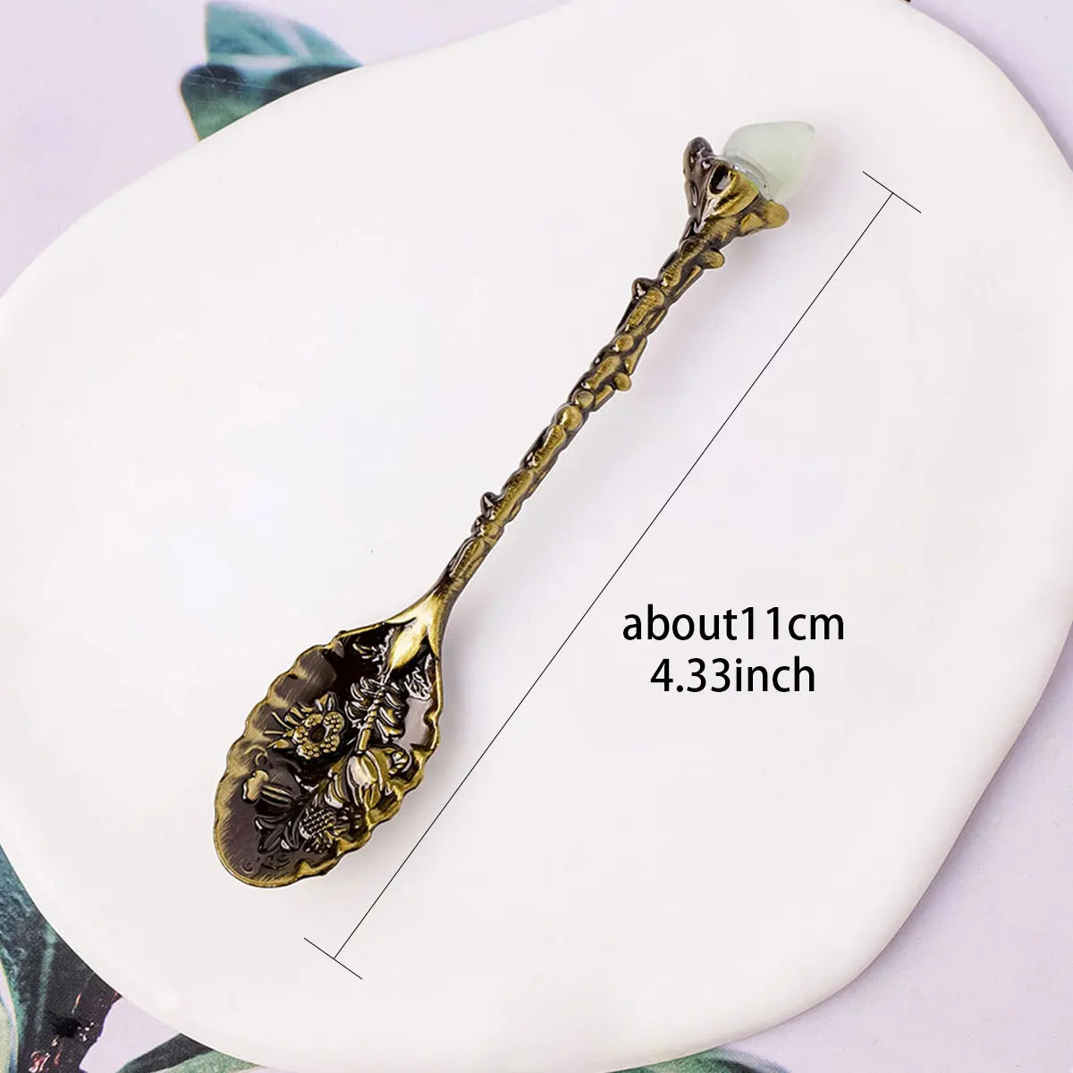 Natural Crystal Tumbled Stone Spoon