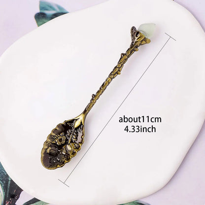 Natural Crystal Tumbled Stone Spoon