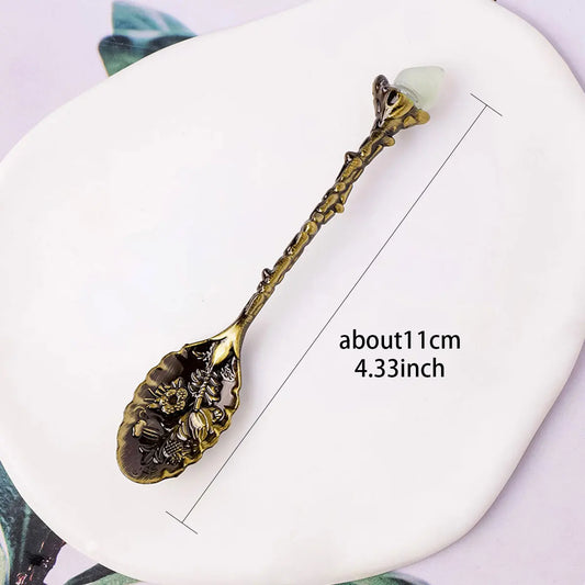 Natural Crystal Tumbled Stone Spoon