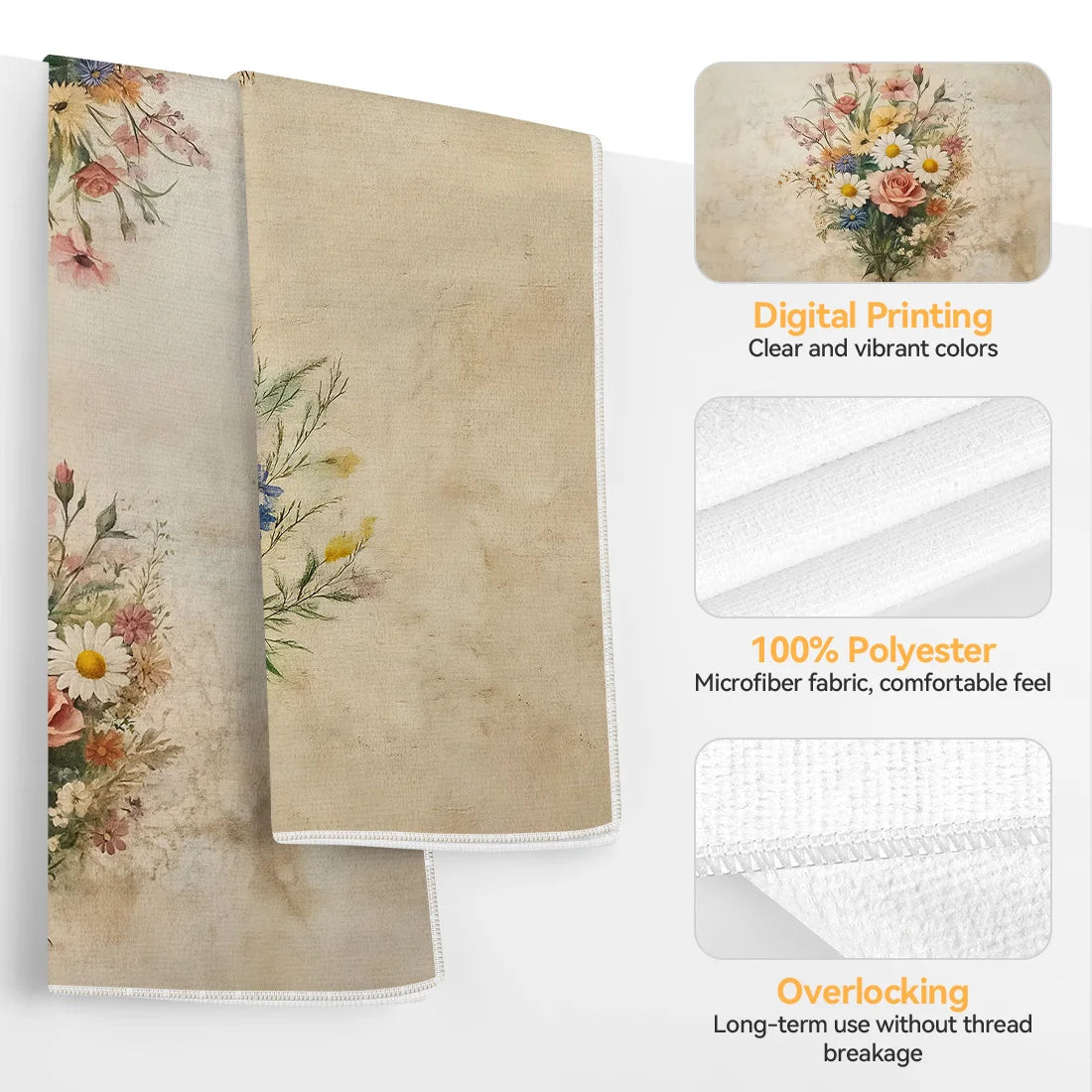 Retro Flowers 2-Pack Kitchen Towels