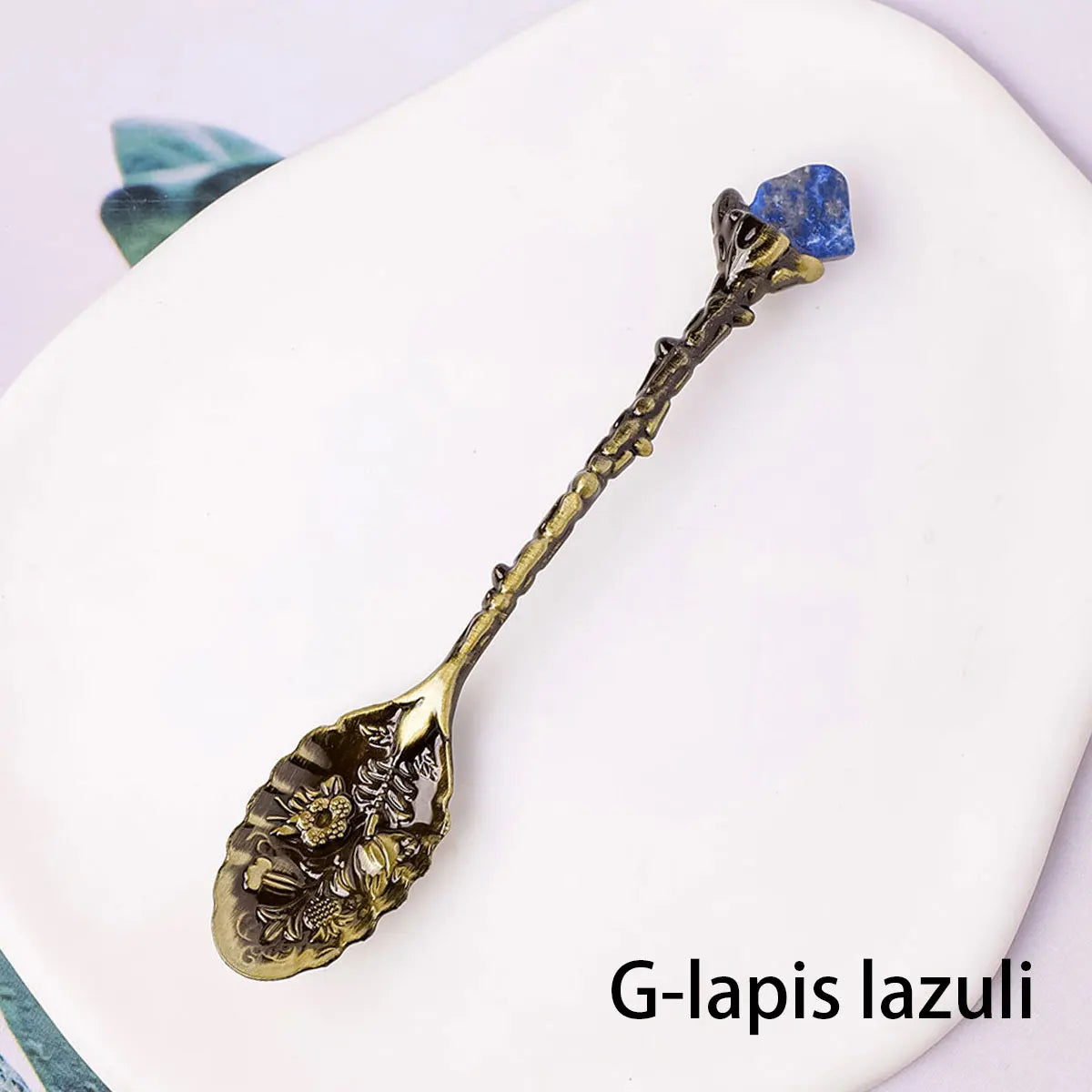 Natural Crystal Tumbled Stone Spoon