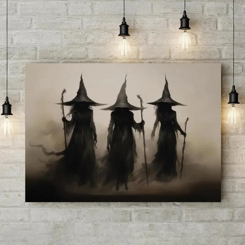 Retro Witch Canvas Prints