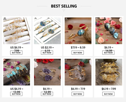 Natural White Quartz Chunky Beads Open Cuff Bangle Women Amethysts Quartz Round Beads Wire Wrap Gold Copper Open Bracelet