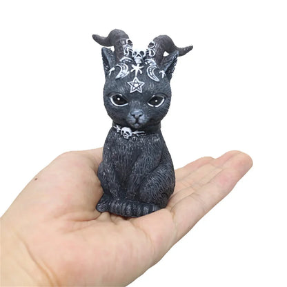 Mysterious Cute Cat Witch Figurine