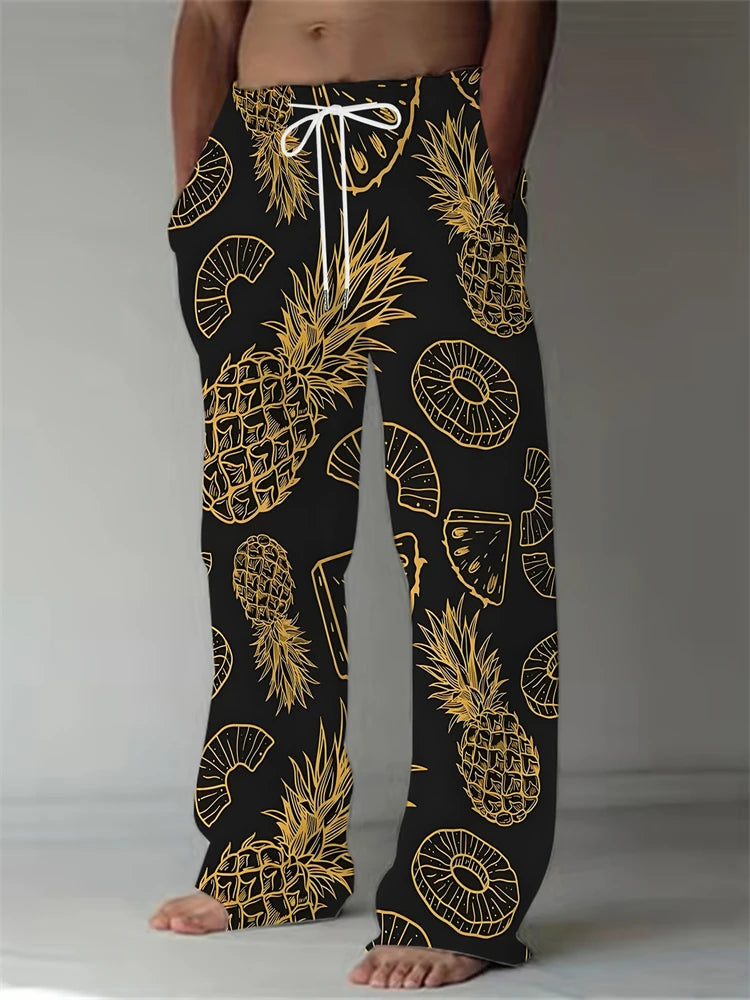 Beach Pants Men's 3D Mushroom Pattern