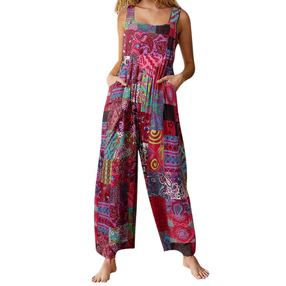 Women Summer Overalls Multicolor