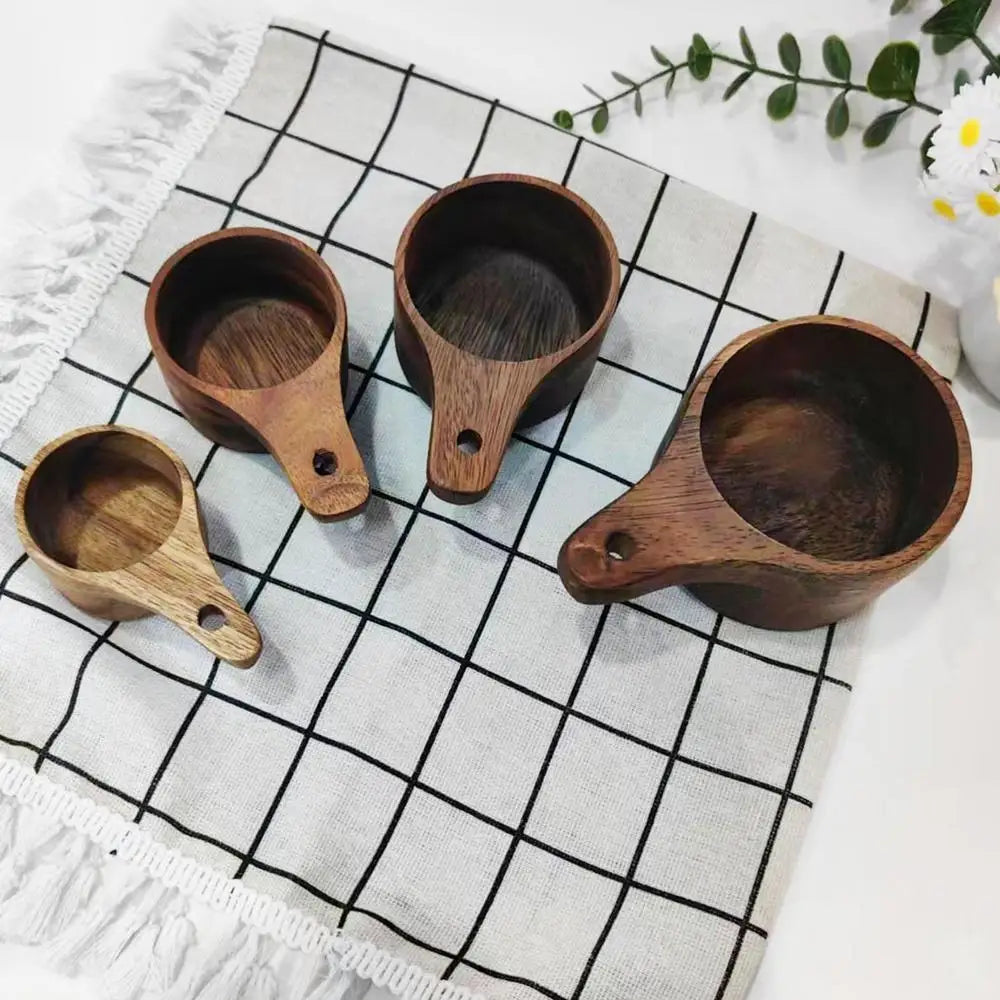 4 pcs Wooden Measuring Cup Or Spoon Set