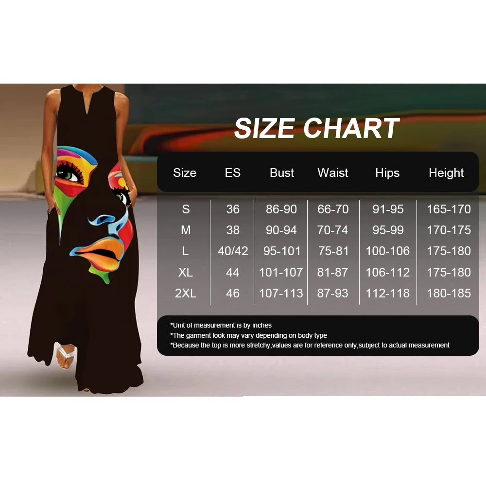 Feather Digital Print Sleeveless One-Piece Dress