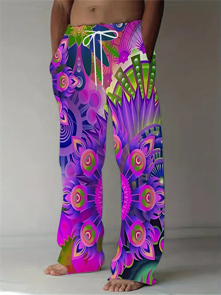 Beach Pants Men's 3D Mushroom Pattern