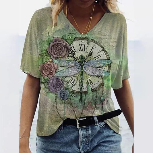Women's T-Shirt Fashion Floral Print