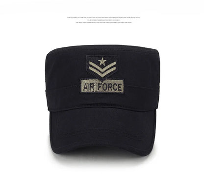 Four Seasons Hat Men's Korean Spring And Autumn Baseball Cap Cotton Outdoor Flat Military Cap Camouflage Embroidery Cap
