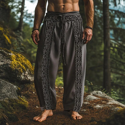 Men's Viking Retro Nordic Gods' Casual Straight Leg Pants