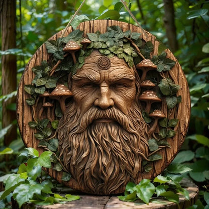 Tree Elf Circular Wooden Sign