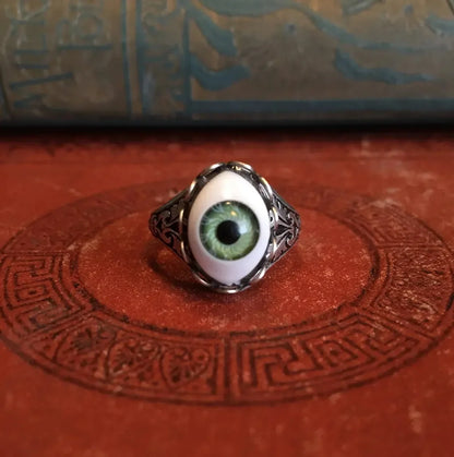 Creative Cat's Eye Alloy Casting Rings for Men