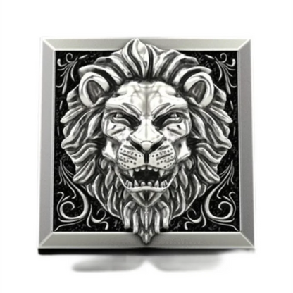 Lion Head Men's Ring Creative Storage