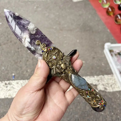 Natural Crystal Quartz Knife Sword