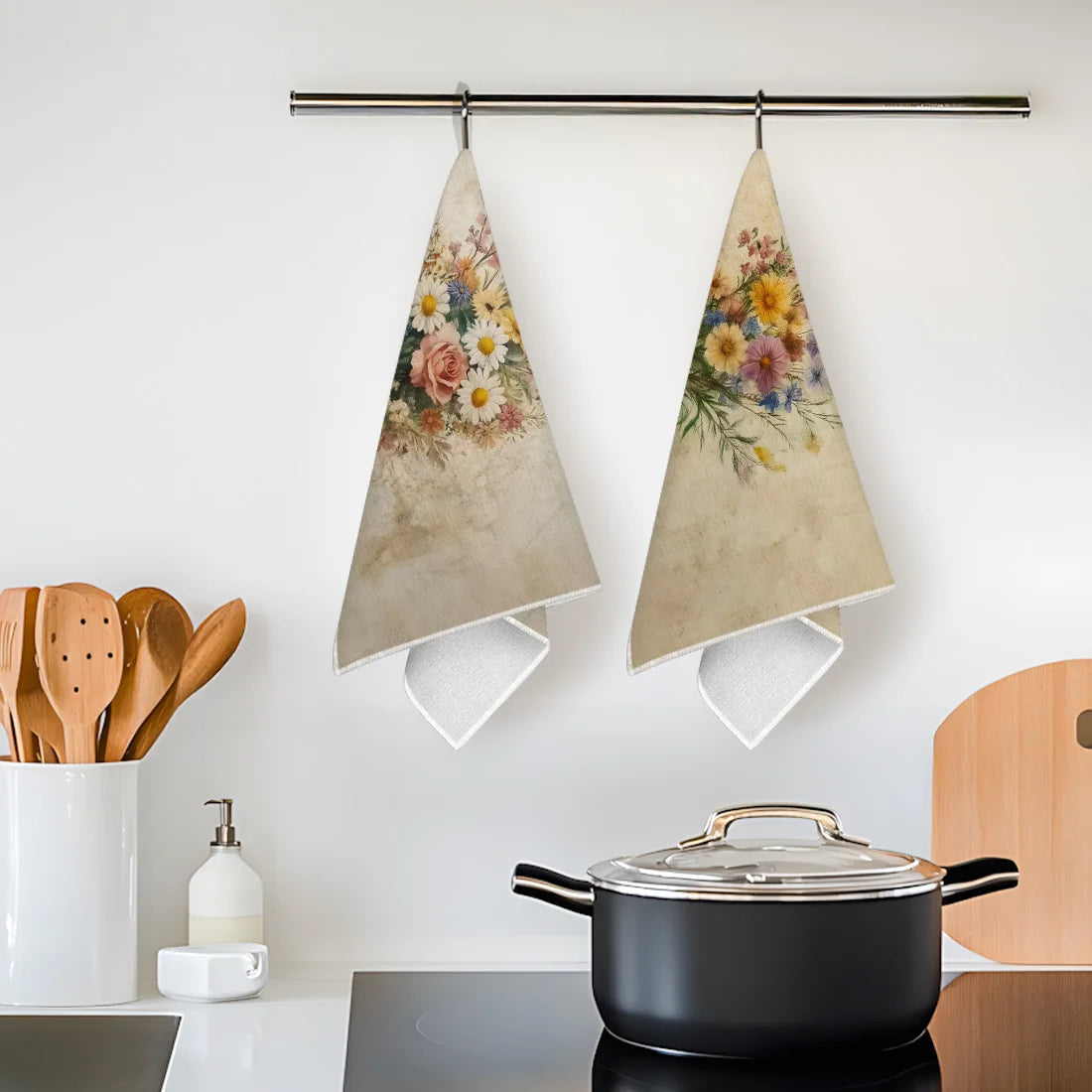 Retro Flowers 2-Pack Kitchen Towels