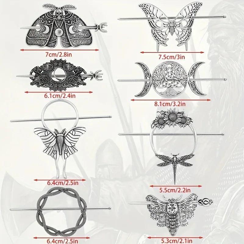 Elegant Viking Retro Crescent Cloud Hair Clip