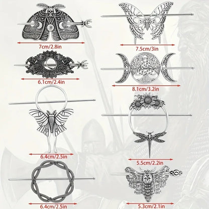 Elegant Viking Retro Crescent Cloud Hair Clip