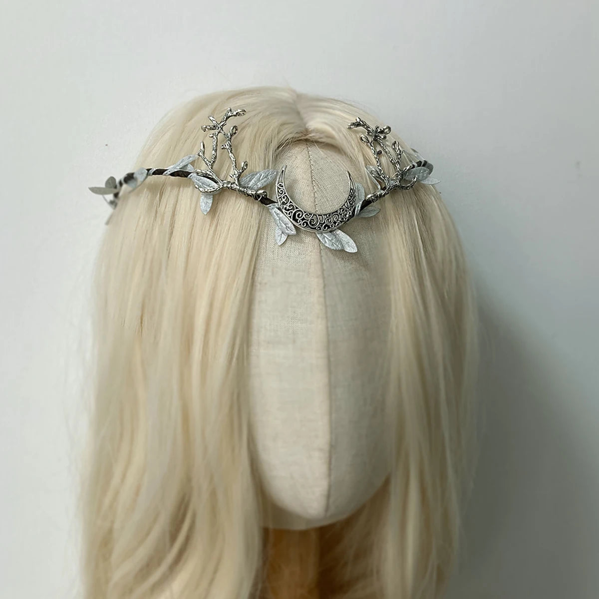 Black gothic crown with antlers