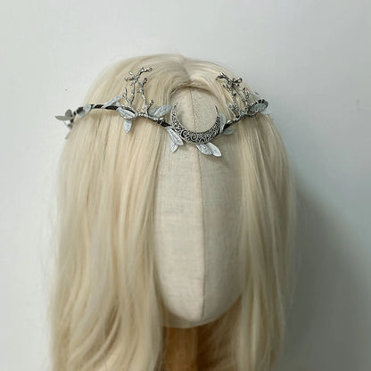 Black gothic crown with antlers