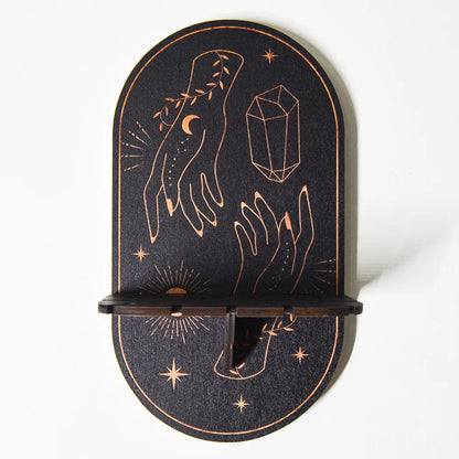 Bohemian Three-dimensional Wood Crystal Shelf