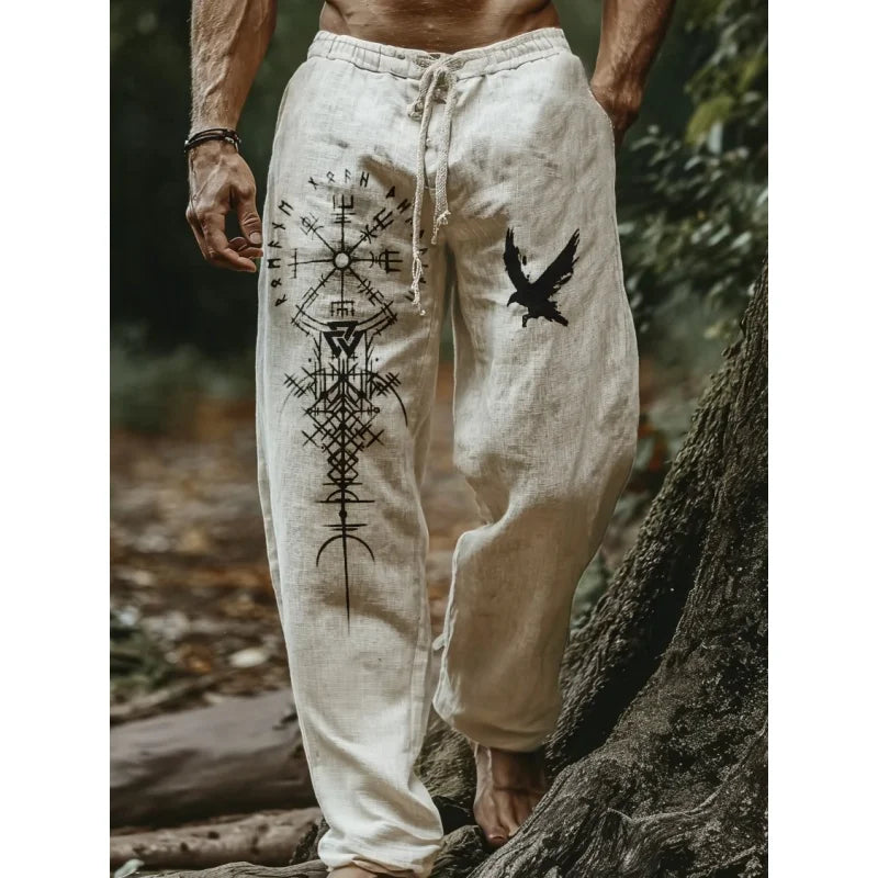 Men's Viking Nordic Totem Two tone  Printed Casual Pants