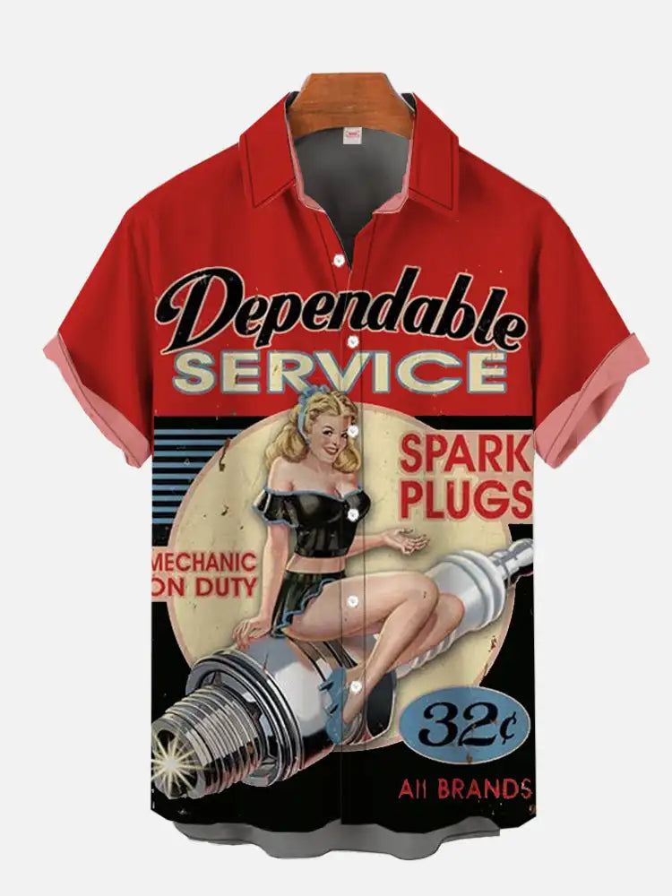 1970S-1980S Vintage Printed Short Sleeve Shirt