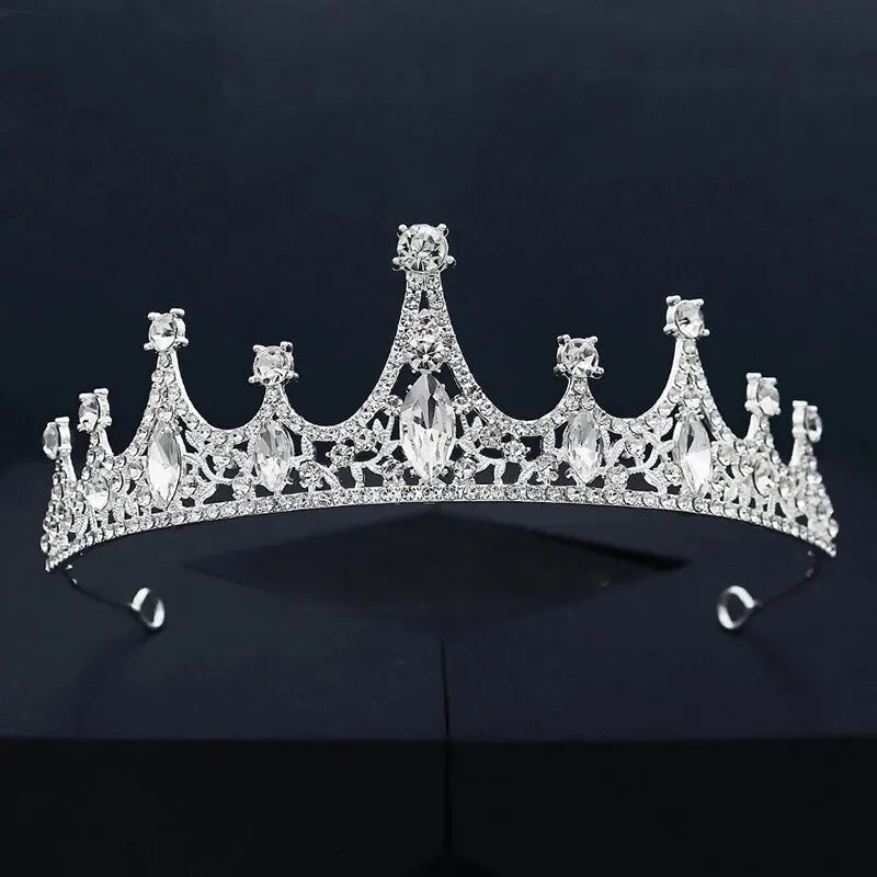 Black Crystal Rhinestone Tiaras
