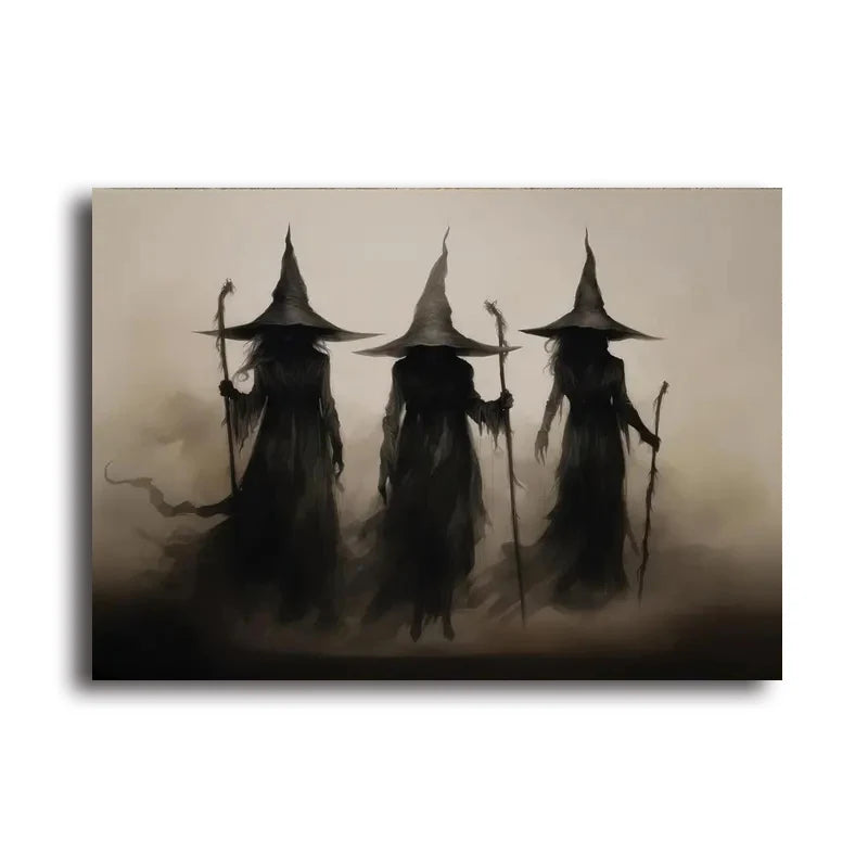 Retro Witch Canvas Prints