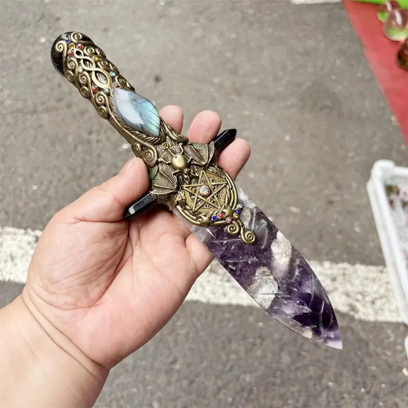 Natural Crystal Quartz Knife Sword