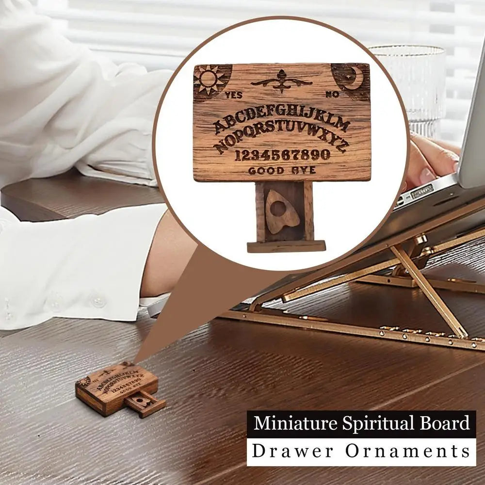 Mini Ouija Board Retro Wooden Miniatures