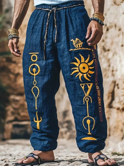 Men's Viking Retro Nordic Totem Two tone  Casual Pants