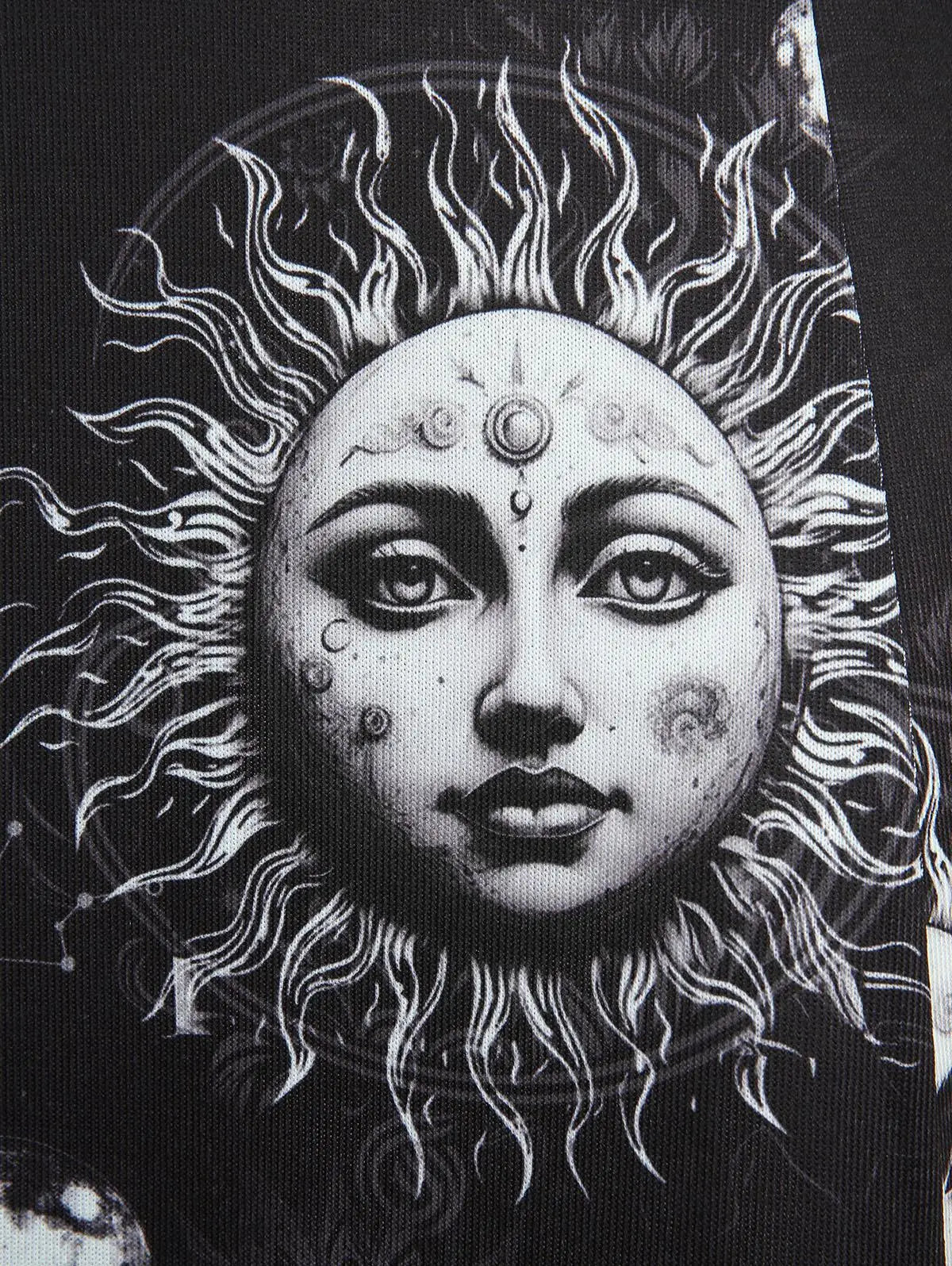 Sun Moon Face Print Dress