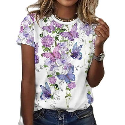 Butterfly Pattern T-Shirt