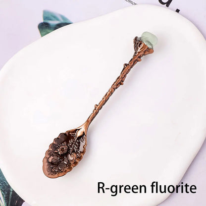 Natural Crystal Tumbled Stone Spoon